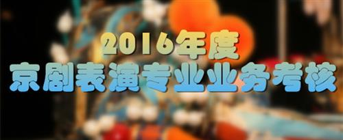 鸡鸡插小洞的视频国家京剧院2016年度京剧表演专业业务考...